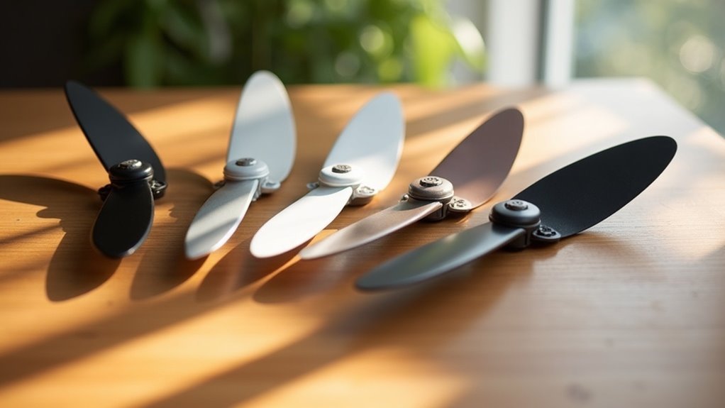 quieter efficient fan blades