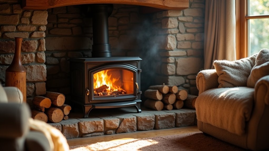 safe wood stove heating
