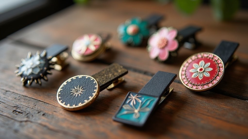 stylish and functional badge clips